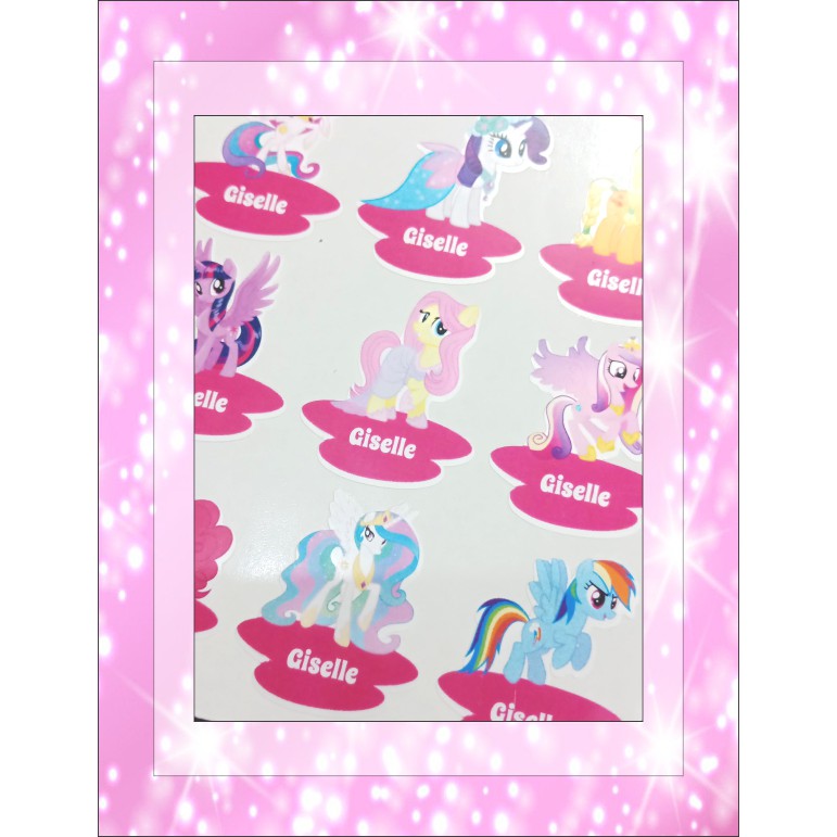

Sticker Label Nama Waterproof Karakter Lucu - Pony