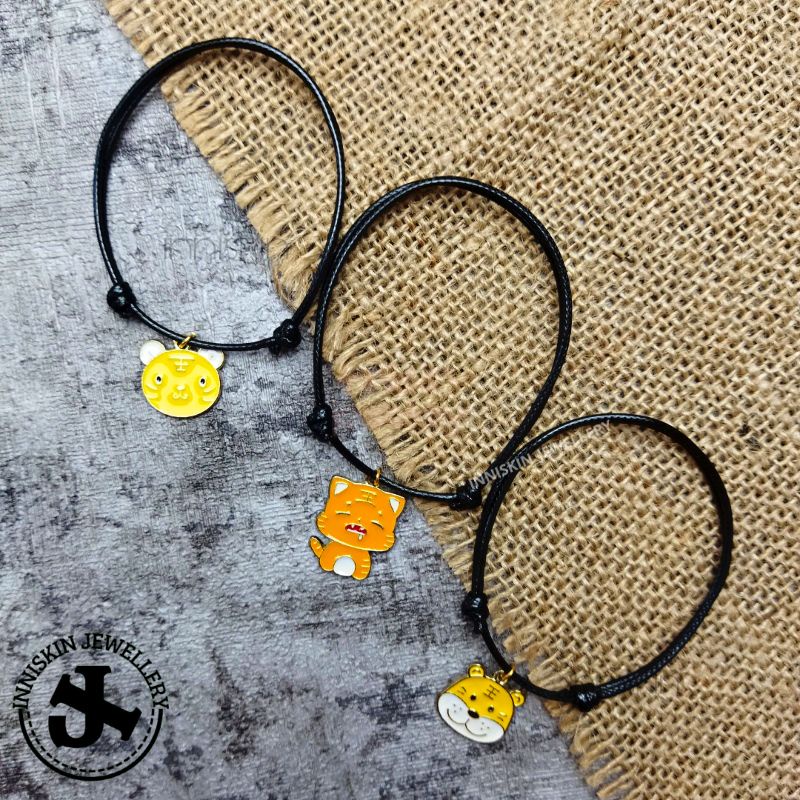 (1.5MM) Gelang Liontin Tiger / Gelang Liontin Singa / Gelang Liontin Harimau / Gelang Liontin Lucu / Gelang Korea