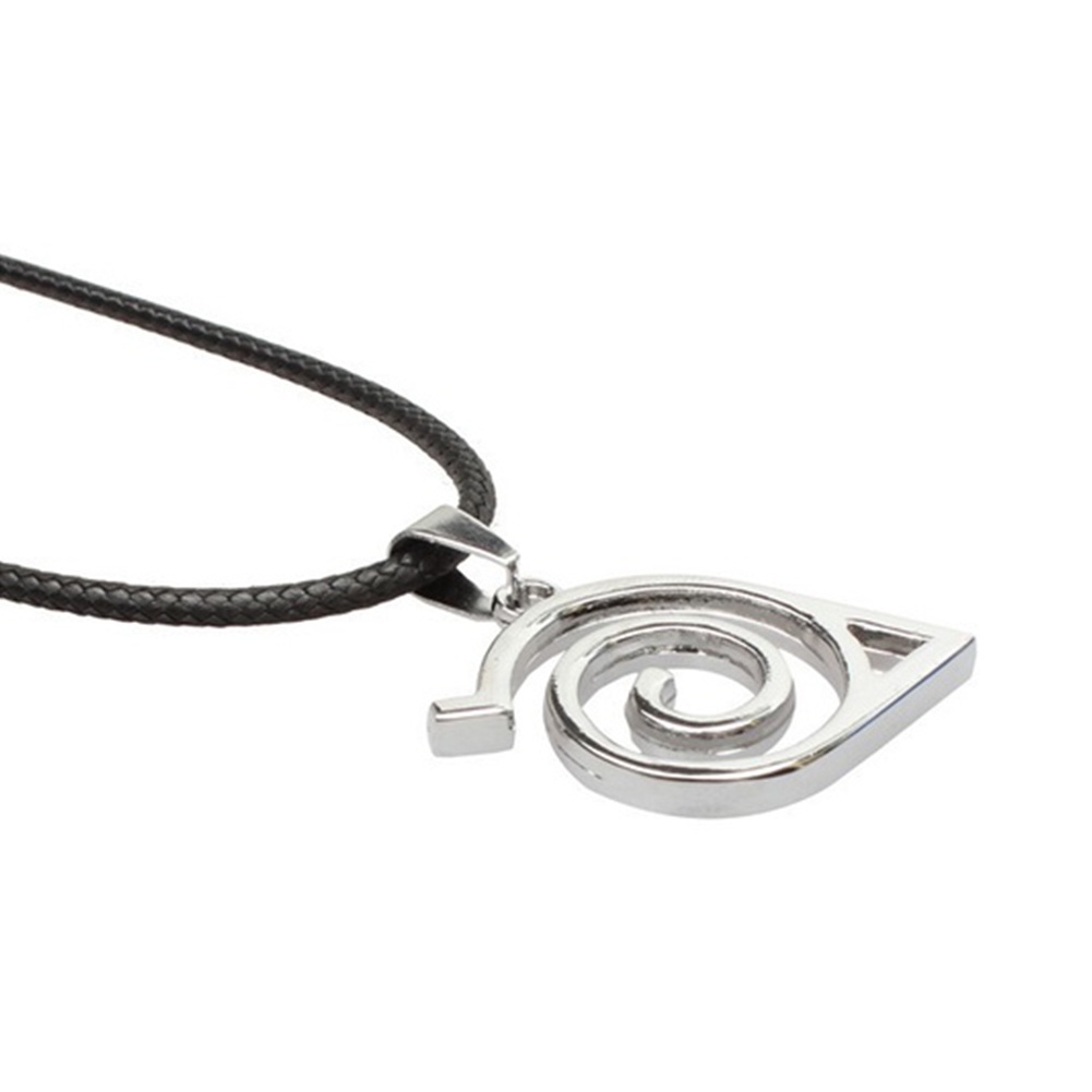 Hu Hu Hu Hu Hu Alat Bantu Pasang Kacamata♡ Kalung Liontin Logo Anime Naruto Bahan Metal Untuk Unisex