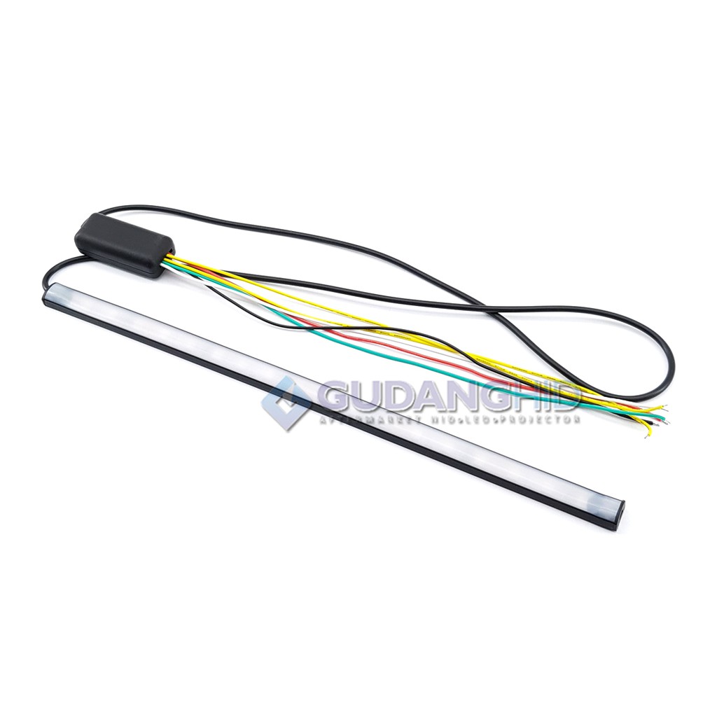 DRL RGB LED Flexible 32CM Alis Lampu Belakang Stoplamp Multi Fungsi Sein Running