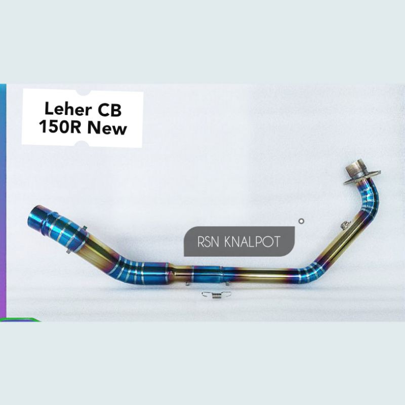 Pipa Knalpot | Leheran | Leher Full cacing bluegold CB 150R New Full Stainless