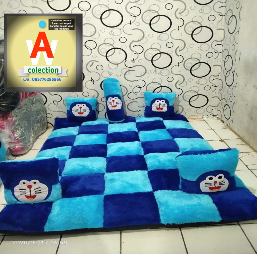 KASUR TETRIS KARAKTER DORAEMON