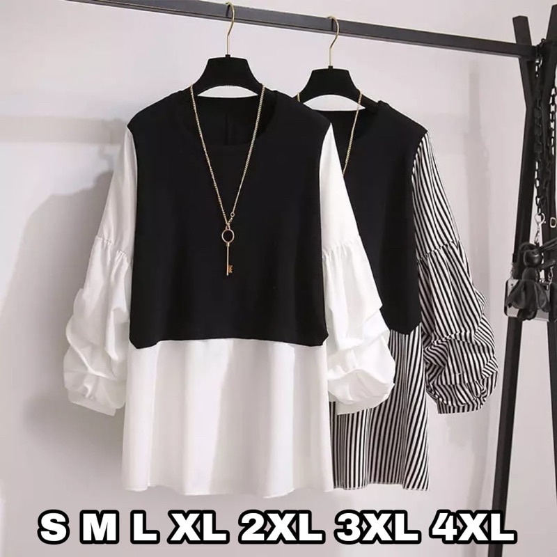 Soza Blouse - Ukuran S M L XL 2XL 3XL 4XL 2L 3L 4L 5L Kemeja Kerja Big Size - Kemeja Jumbo - Baju Korea - Atasan Wanita