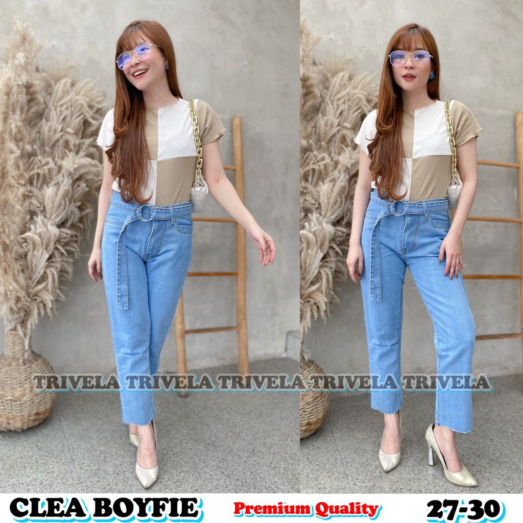 CLEA LIGHT JEANS BOYFRIEND WANITA /. BOYFRIEND JEANS WANITA