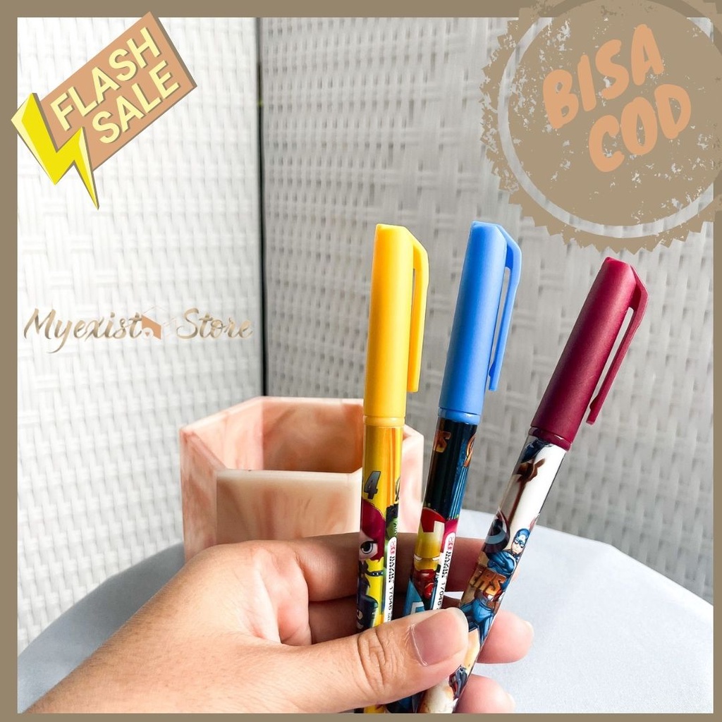 

Pulpen Gel Karakter Vitro Avenger Pen Gel Karakter mainan anak Superhero spiderman ironman hulk captain america thor Alat Tulis Kantor Perlengkapan Sekolah kado unik lucu imut Produk Berkualitas TERMURAH! IVN587