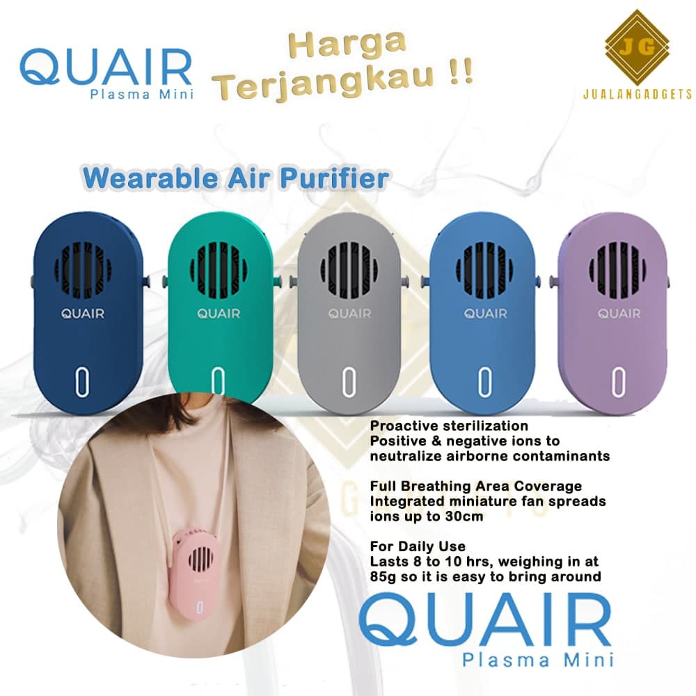 QUAIR Plasma Mini Wearable Air Purifier - Kalung Air Purifier Original