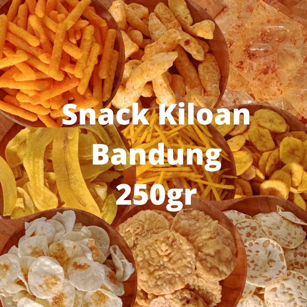 

Snack Kiloan Bandung 250gr Cemilan Camilan Pedas Makanan Ringan Jajanan Jadul Murah