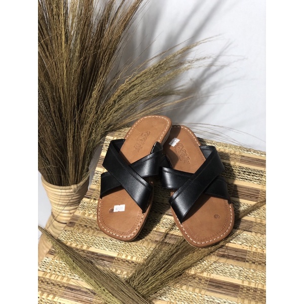 Sandal Pria Kulit Asli Tarumpah Karet Matang / Sandal Kulit Asli / Sendal Tarumpah / Sandal Bido Asl