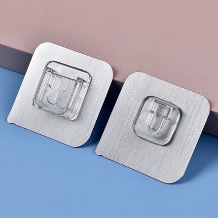 [1Set] Gantungan Tempel Socket Hook Plus Minus Kualitas Premium Double Tape Nano