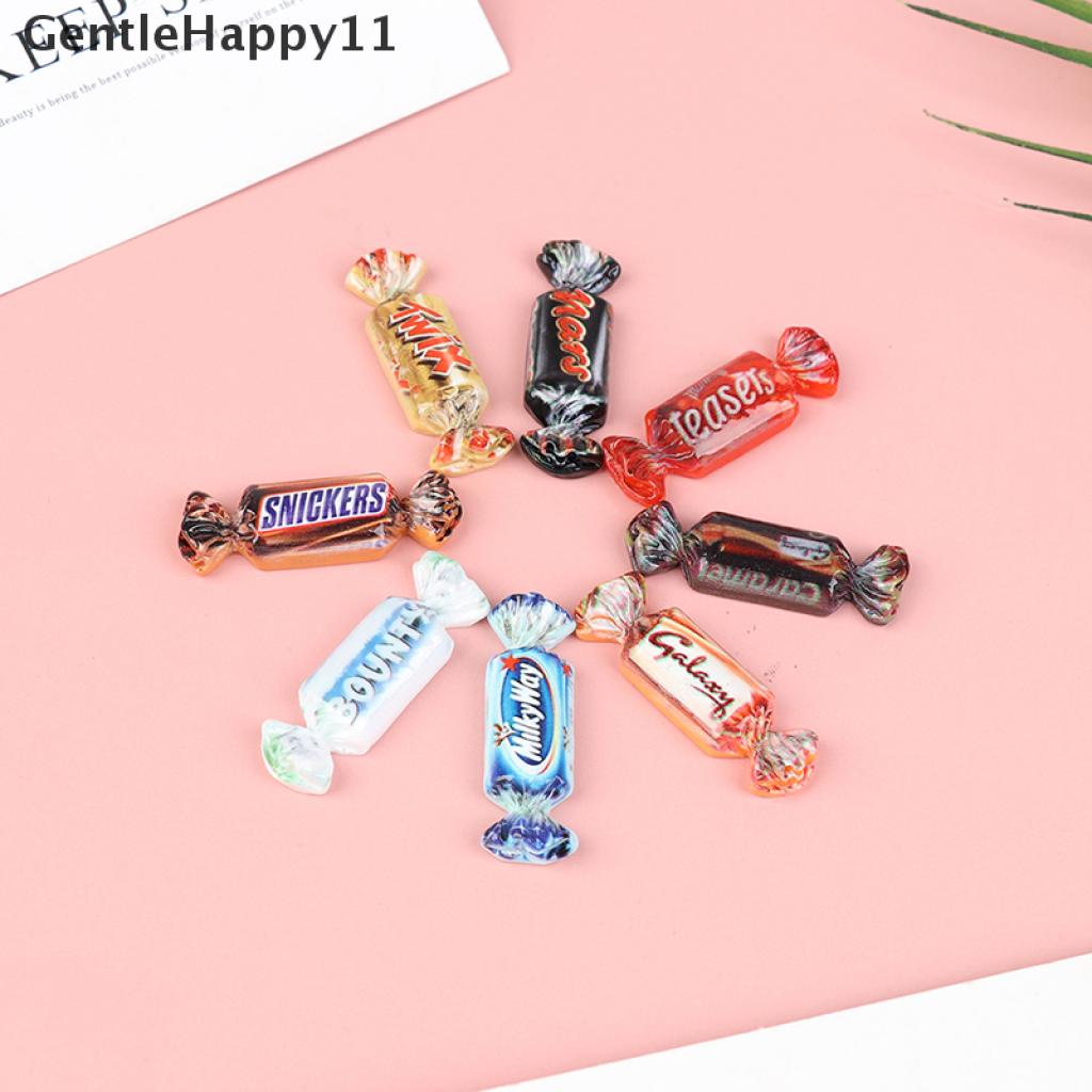 Gentlehappy 8pcs / lot Mainan Miniatur Makanan Manis Skala 1: 12 Untuk Aksesoris Rumah Boneka