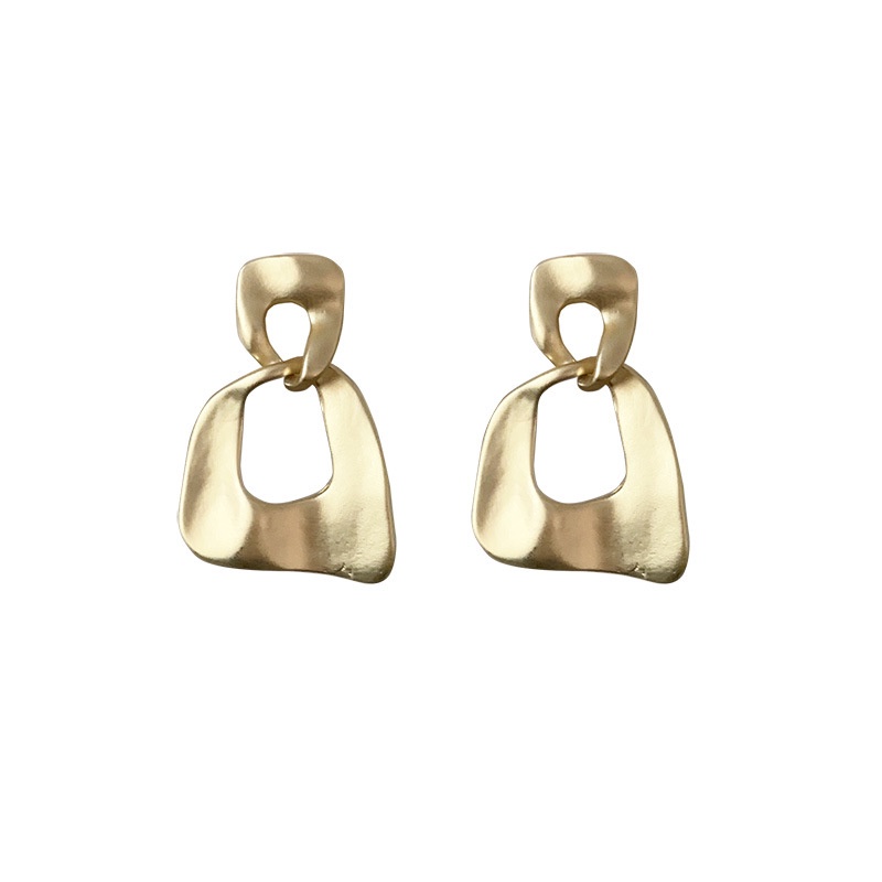 Anting Tusuk silver S925 Warna gold matte Untuk Wanita