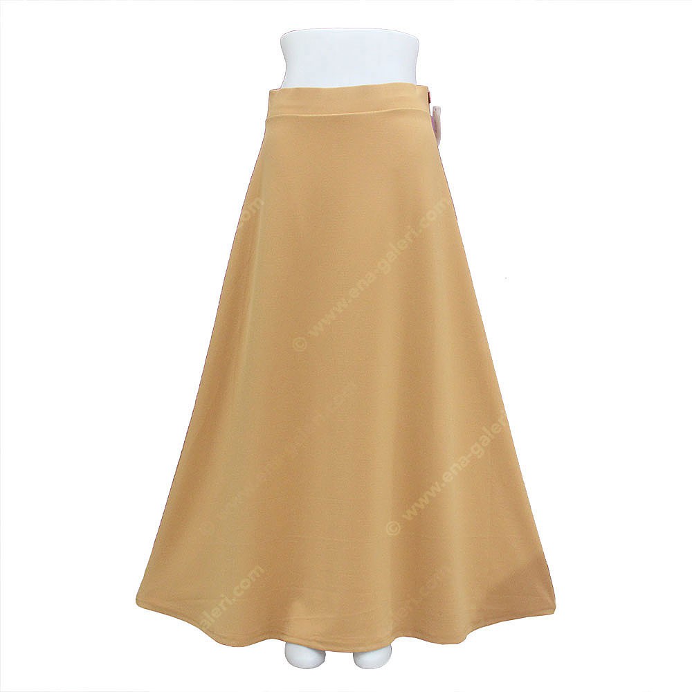 Rok Panjang Umbrella Lebar Bahan Wafel Kuning Gold Rok Waffle Tebal Lembut dan Jatuh #RokWafel