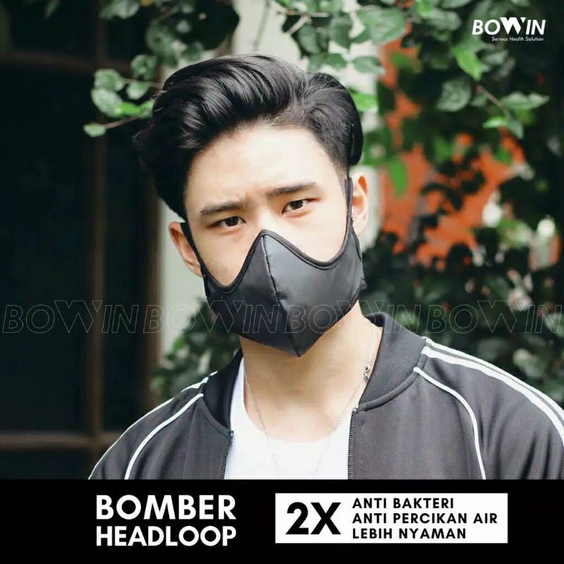 sport mask masker BOWIN bomber headloop anti debu percikan air masker sepeda motor half face