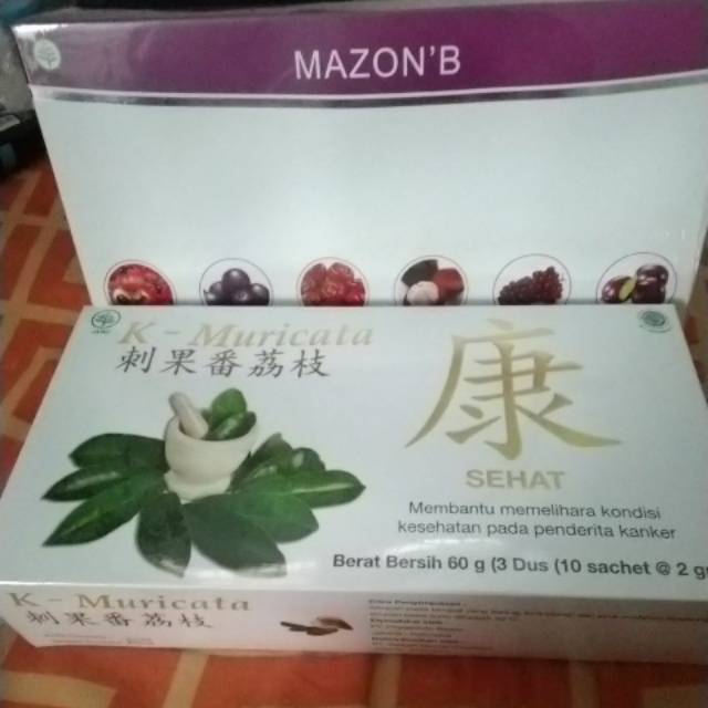 Paket hemat K muricata 30 sachet & Mazon B 30 Sachet