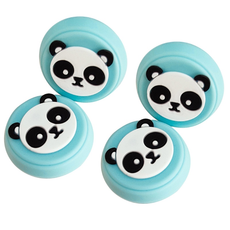 Btsg 4Pcs Penutup Lengan Silikon Motif Panda Yang Indah Untuk Controller Thumb Grip Konsol Game Joystick Cover