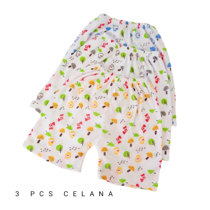 |3pcs | Celana Bayi Pendek Size S M L XL | Bawahan Bayi Murah