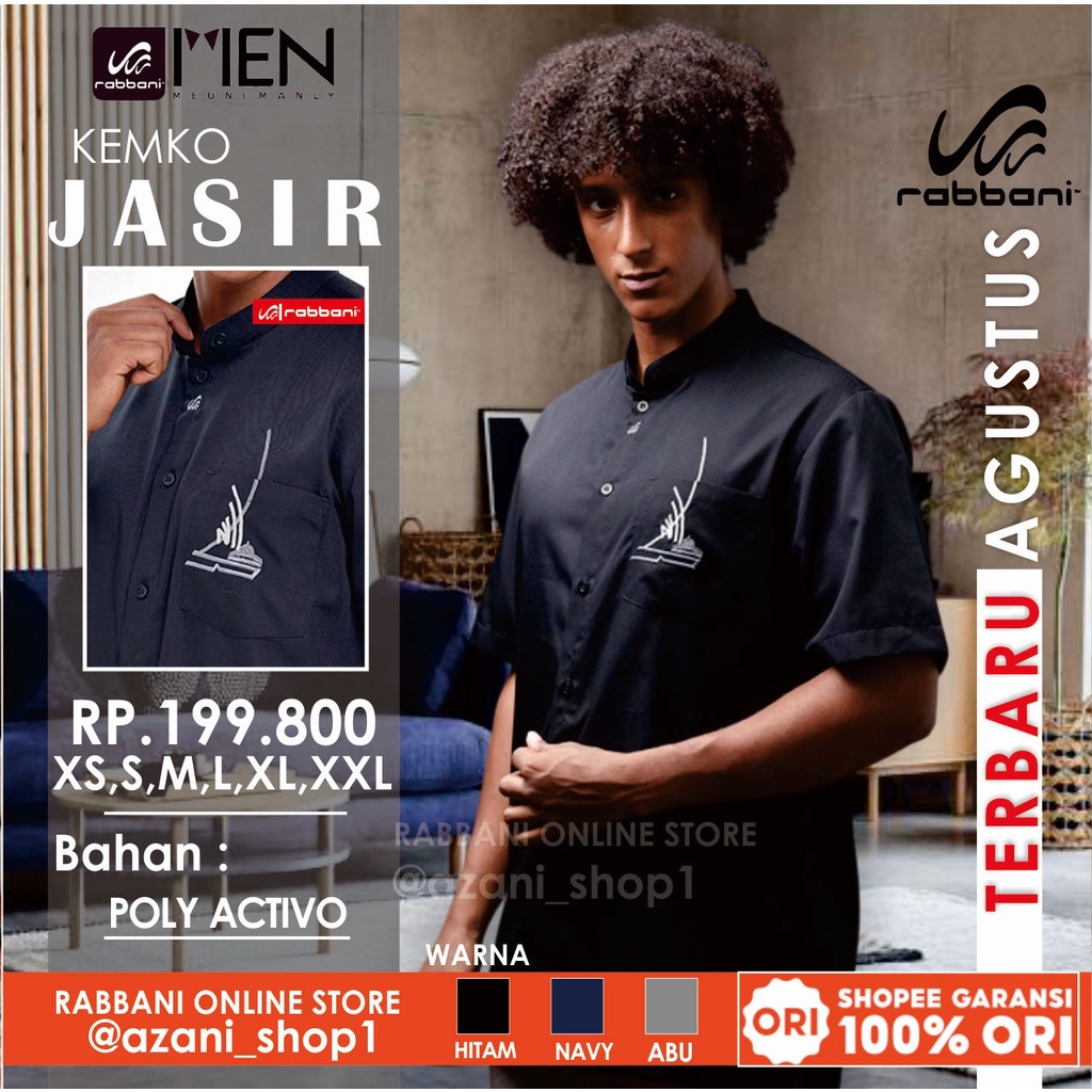 KOKO KEMKO  RABBANI JASIR ORI | Kemeja Koko Rabani Asli Lengan Pendek Baju Koko Muslim Terbaru Origi