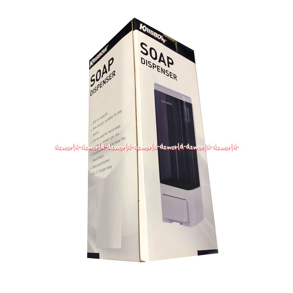 Krisbow Soap Dispenser 500ml Tempat Sabun Mandi Sabun Cuci Tangan Shampoo Cair Di Toilet Kamar Mandi Model Tekan Pencet Push Soaps Dispencer Kris Bow 500 ml