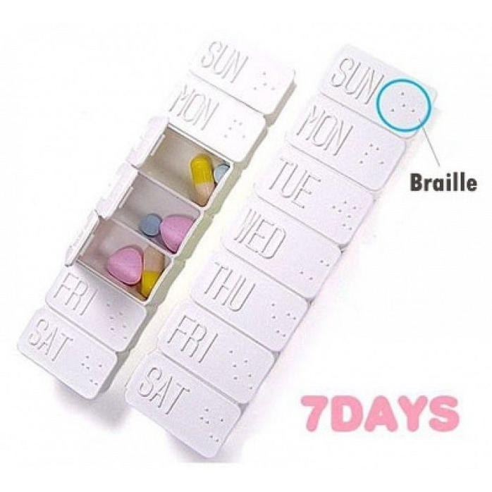 

Promo Spesial - Kotak Obat 7 Nama Hari Dengan Huruf Braile Braille