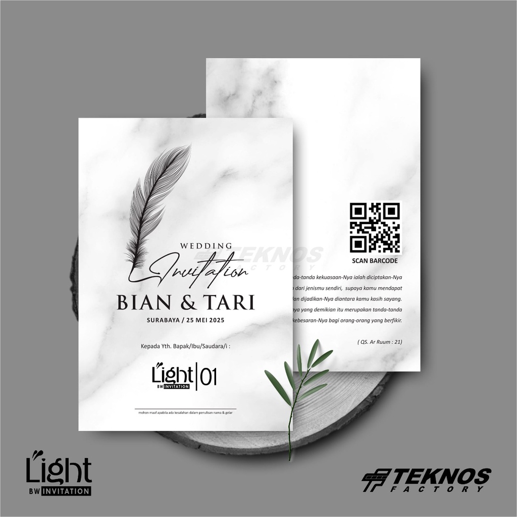 UNDANGAN GLOSSY BW MENGKILAP - UNDANGAN PERNIKAHAN GLOSSY - UNDANGAN NIKAH AESTHETIC