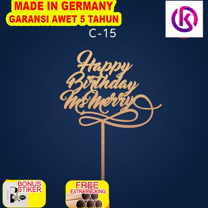 

Grosir C-15 Topper / Cake Topper / Hiasan Kue / Birthday / Ulang Tahun