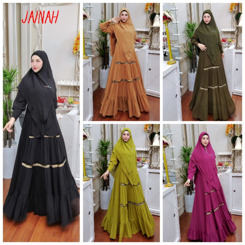 DRESS JAINAH PREMIUM SET ORI YODIZIEN SYARI