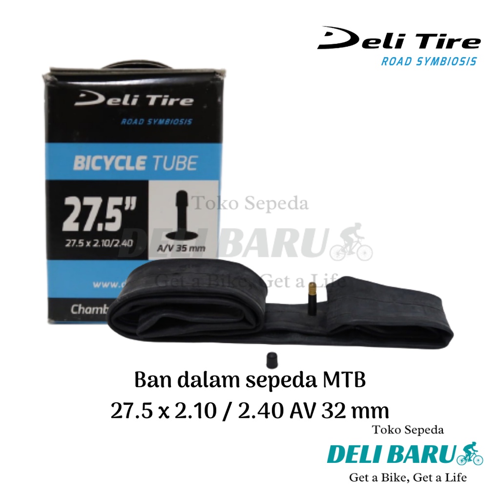 Deli tire Ban dalam 27.5 x 2.10 / 2.40 lebar pentil motor AV sepeda MTB