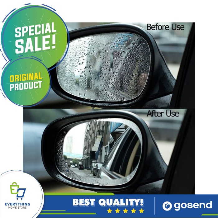 PAKETAN 2 PCS SET SEPASANG Rainproof Glass Sticker