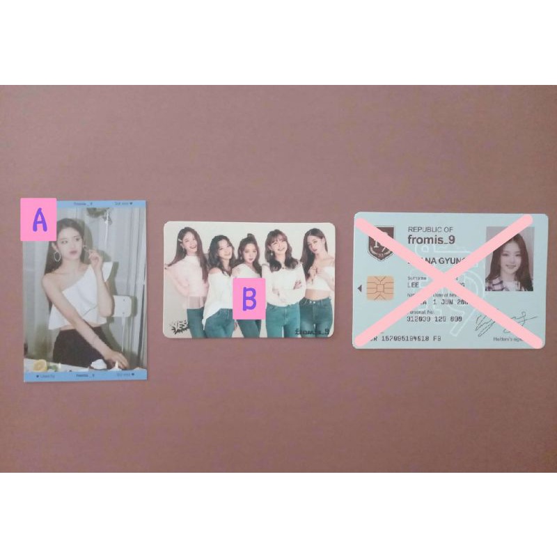 fromis_9 yescard unit minicard gyuri id card nagyung
