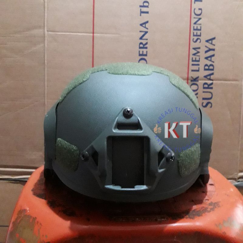Helm tactical hijau/helm tempur TNI/Polri