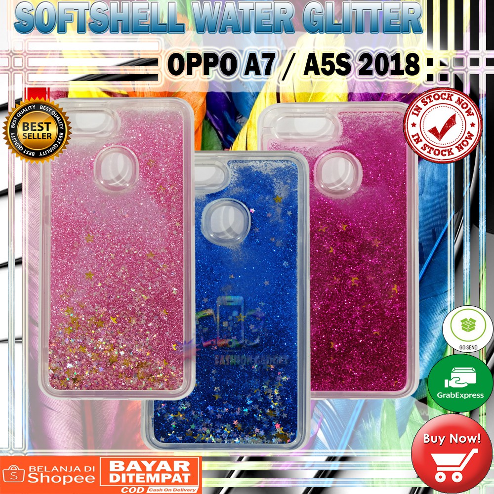 Silikon Oppo A7 2018 A5S KASING OPPO A37 NEO 9 XIAOMI REDMI 4X Water Glitter Casing KESING SOFT CASE