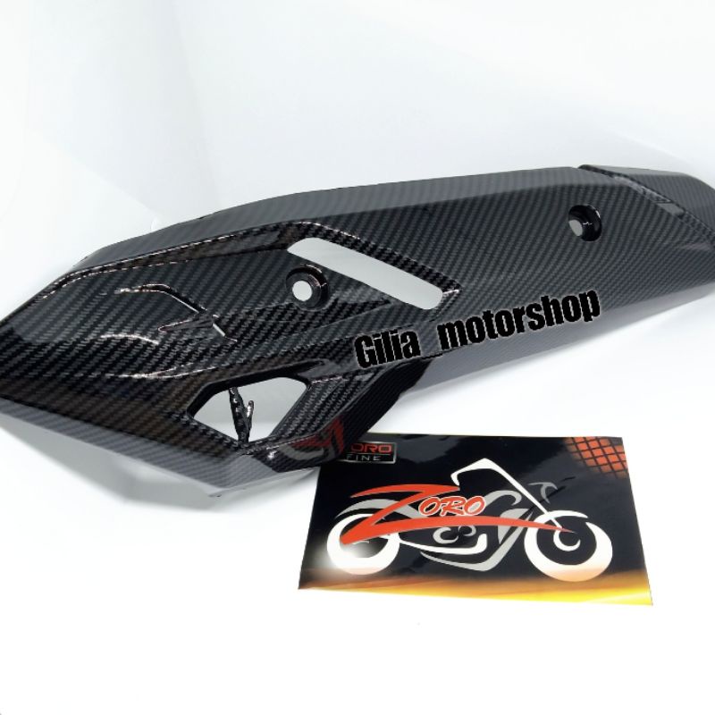 Cover Tameng Knalpot Carbon Vario 125 Old 150 Old Zoro Fine Original Tutup Cover Knalpot