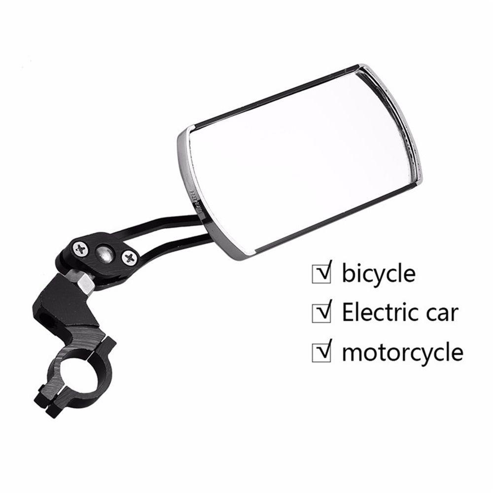 Suyo 360° Cermin Sepeda Outdoor Safety Cycling Rotate Aluminium Alloy Kaca Melihat Motor