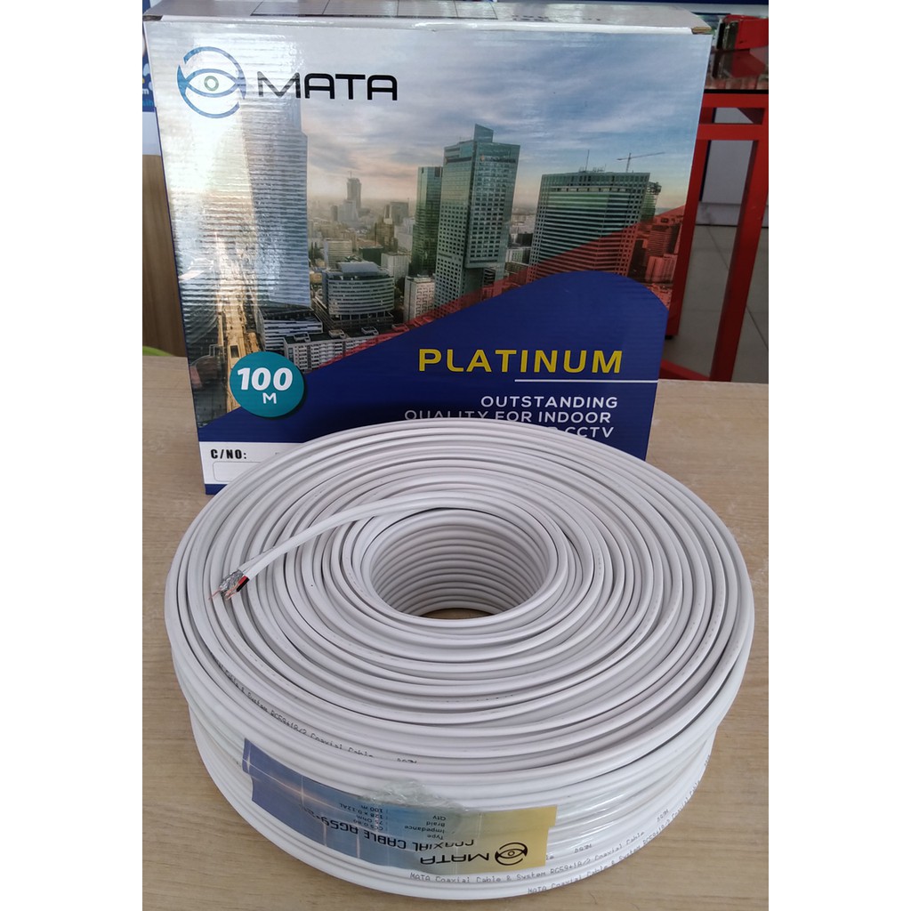 KABEL COAXIAL MATA RG-59 + KABEL POWER 100M