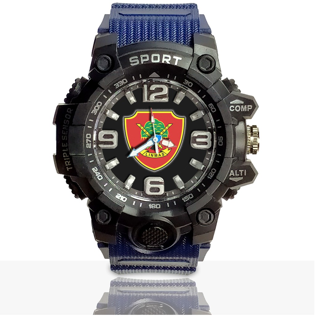 Jam Tangan Custom LINMAS Ruber- Water Resistant