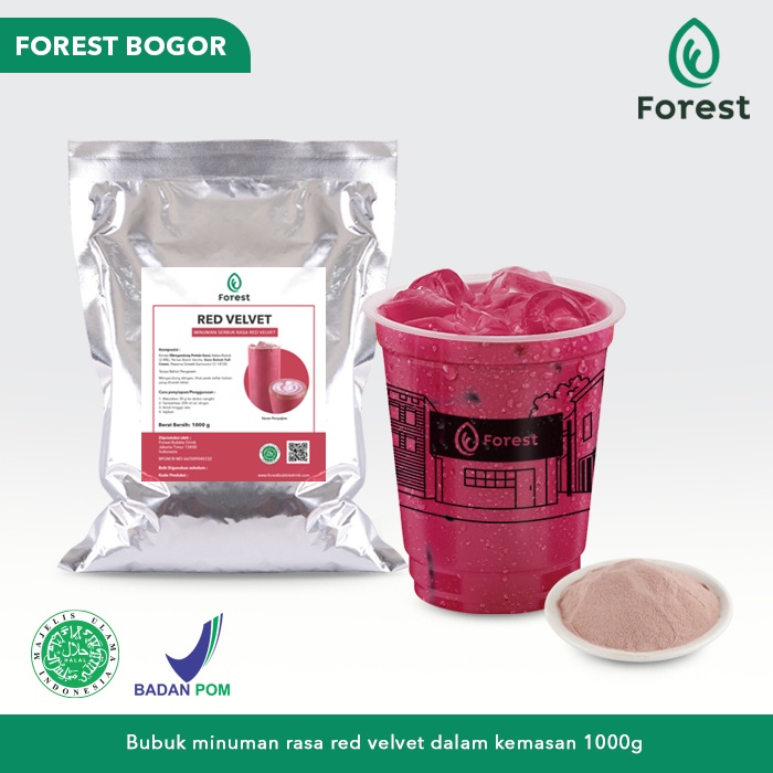 

FOREST Bubuk Minuman Rasa RED VELVET Powder 1000g - Forest Beverage Bogor