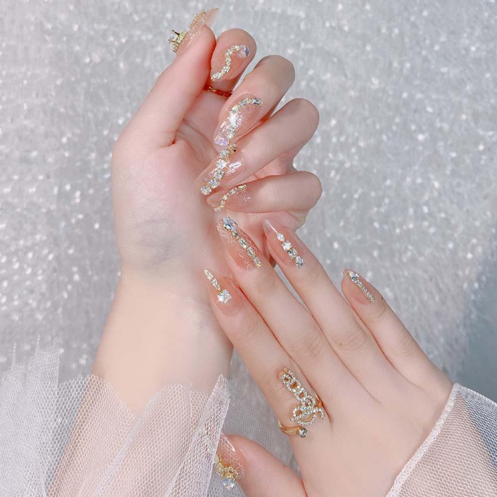 AUGUSTINA Augustina Nail Art Zirkon Perhiasan Pesona Berlian Datar Super Flash Perak Cakar DIY Ornamen