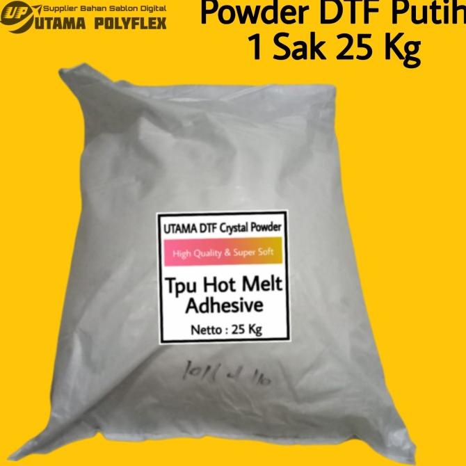 

Tpu Hot Melt Adhesive Crystal Powder DTF Lem Bubuk Pet Film 1 Sak 25Kg