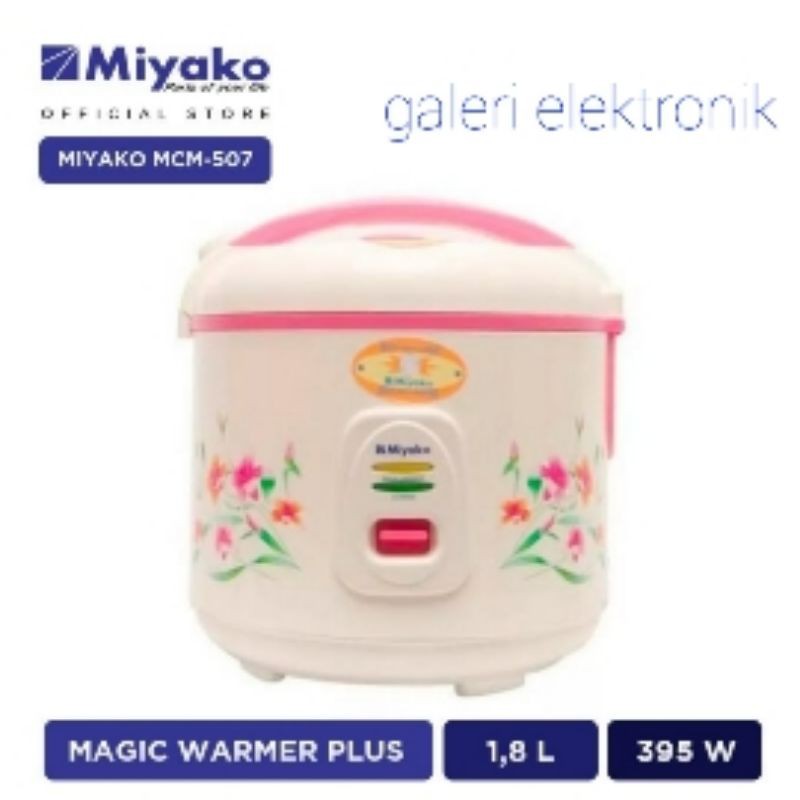 Rice Cooker/Magic Com/Penanak Nasi Miyako MCM 507 3in1 1,8liter anti lengket