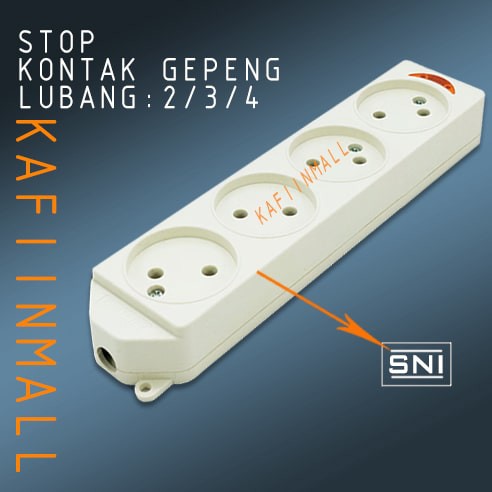 STOP KONTAK GEPENG 2/3/4 LUBANG / TERMINAL KUNINGAN / COLOKAN LISTRIK