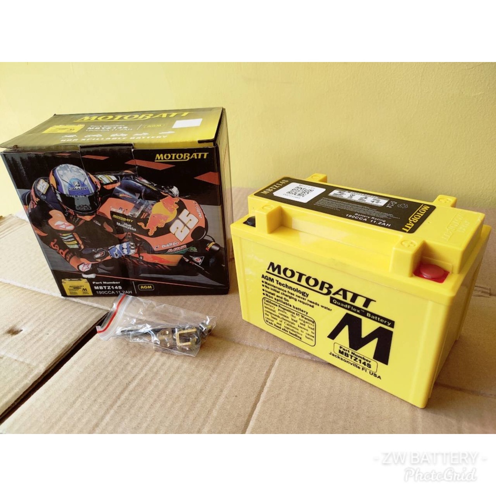 AKI MOTOBATT MBTZ14S QUADFLAX NINJA 250 FI, ZX25, ER6N 11.2AH