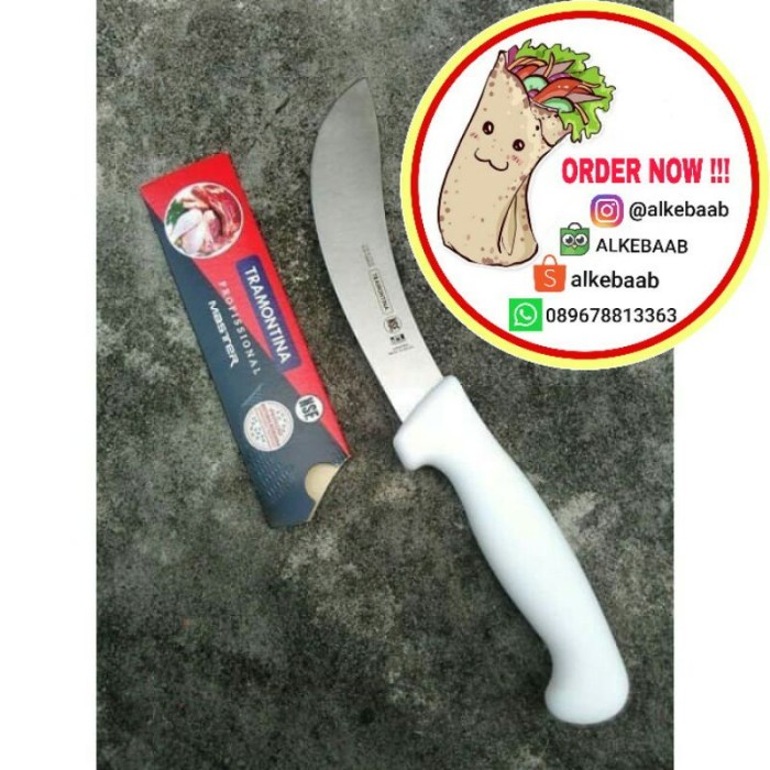 Pisau Seset Kulit - Pisau Seset Kulit Hewan Tramontina 6 Inch Original Model Lengkung -