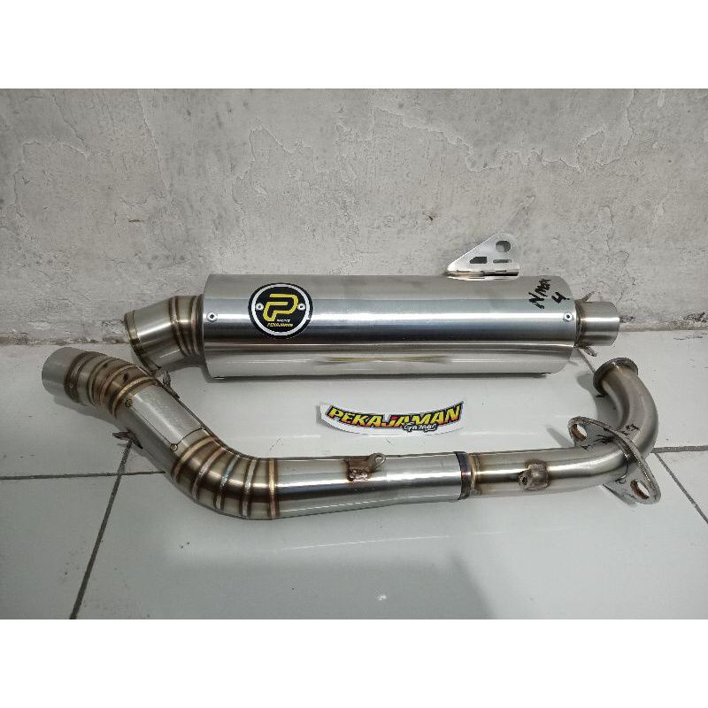 Knalpot Pekajaman Original Nmax New Aerox New Connected Bulat  Stainless original racing jogja Asli 