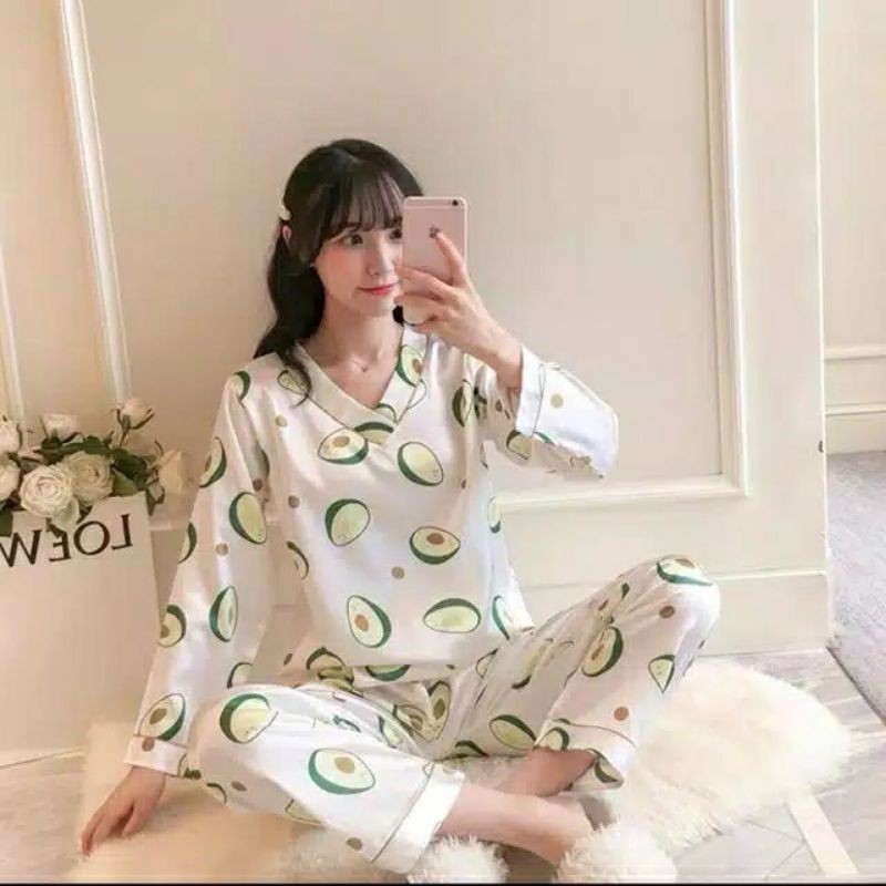 KZ_Stelan satin PP import / piyama wanita pp satin import / baju tidur wanita import murah