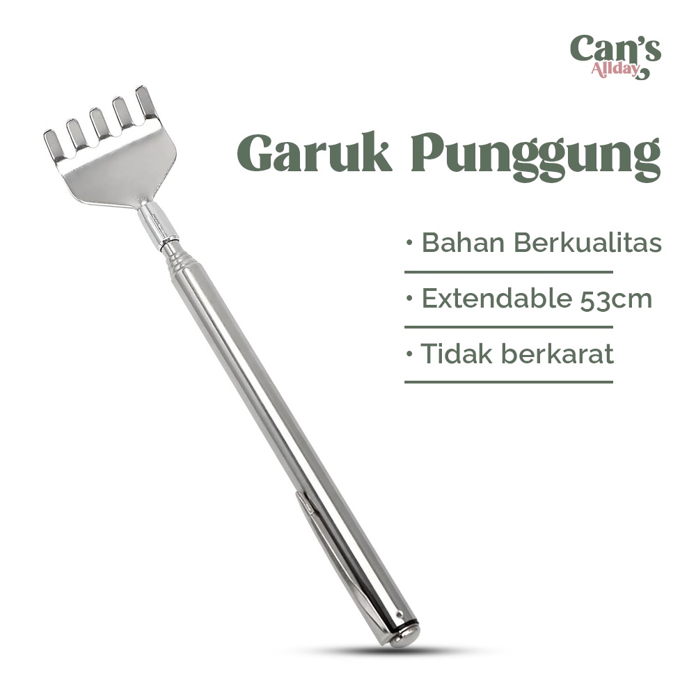 Garukan Punggung Stainless Steel Extendable