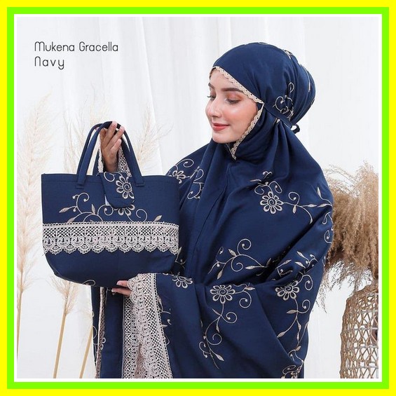 Mukena Mewah Brukat Bordir Brokat Premium Bagus Cantik Mahar Hantaran Maskawin Seserahan Tasik Adem 