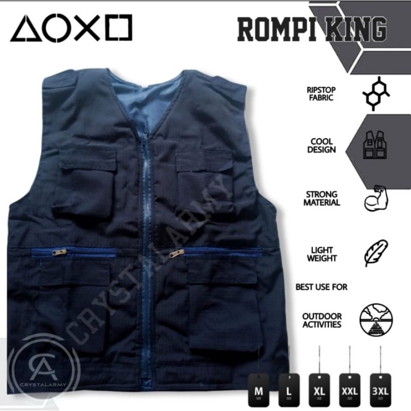 rompi tactical/rompi king/rompi wartawan/rompi lapangan