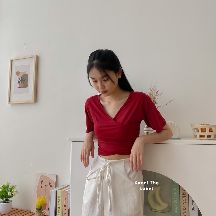 Gumi Overlay Top - Crop Top - Blouse Korean Wanita