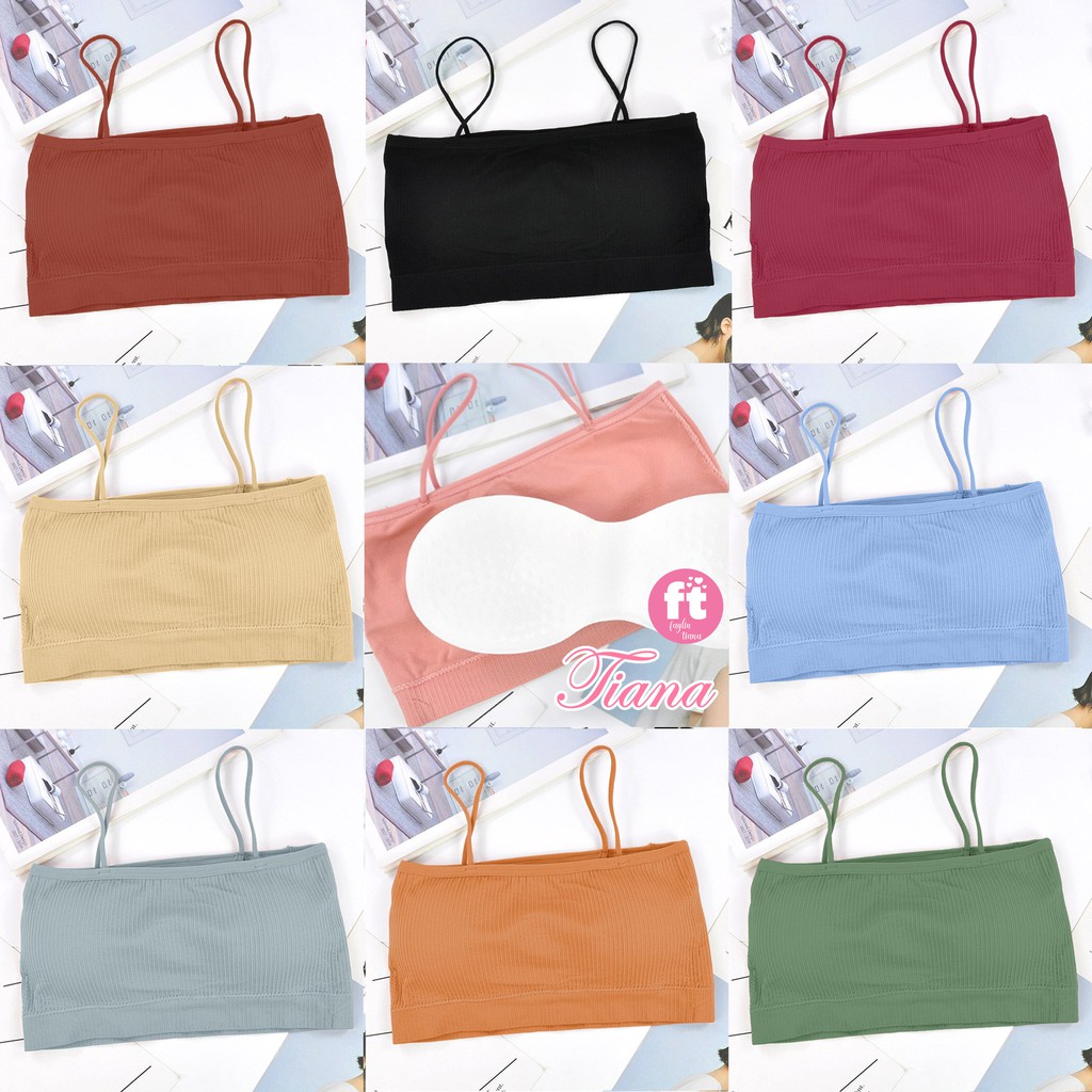 TIANA | Bra Kemben Seamless Ada Busa / Atasan Rajut Busa / art TN 021