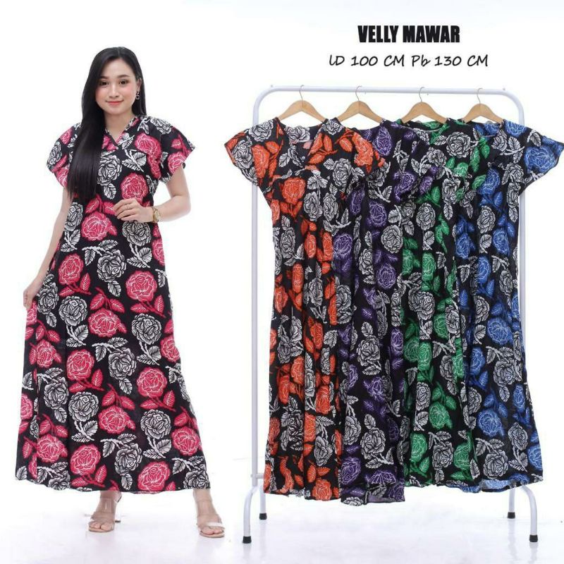 DASTER VELY MOTIF DASTER SEMATA KAKI DRES VELLY Batik Motif Pekalongan Bumil ibu ibu viral kekinian